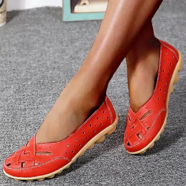 Soft Leather Moccasins with Airy Design