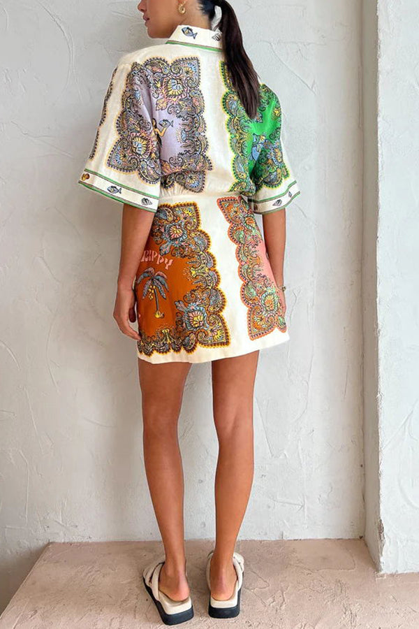 Coastal Mermaid Shirt Dress