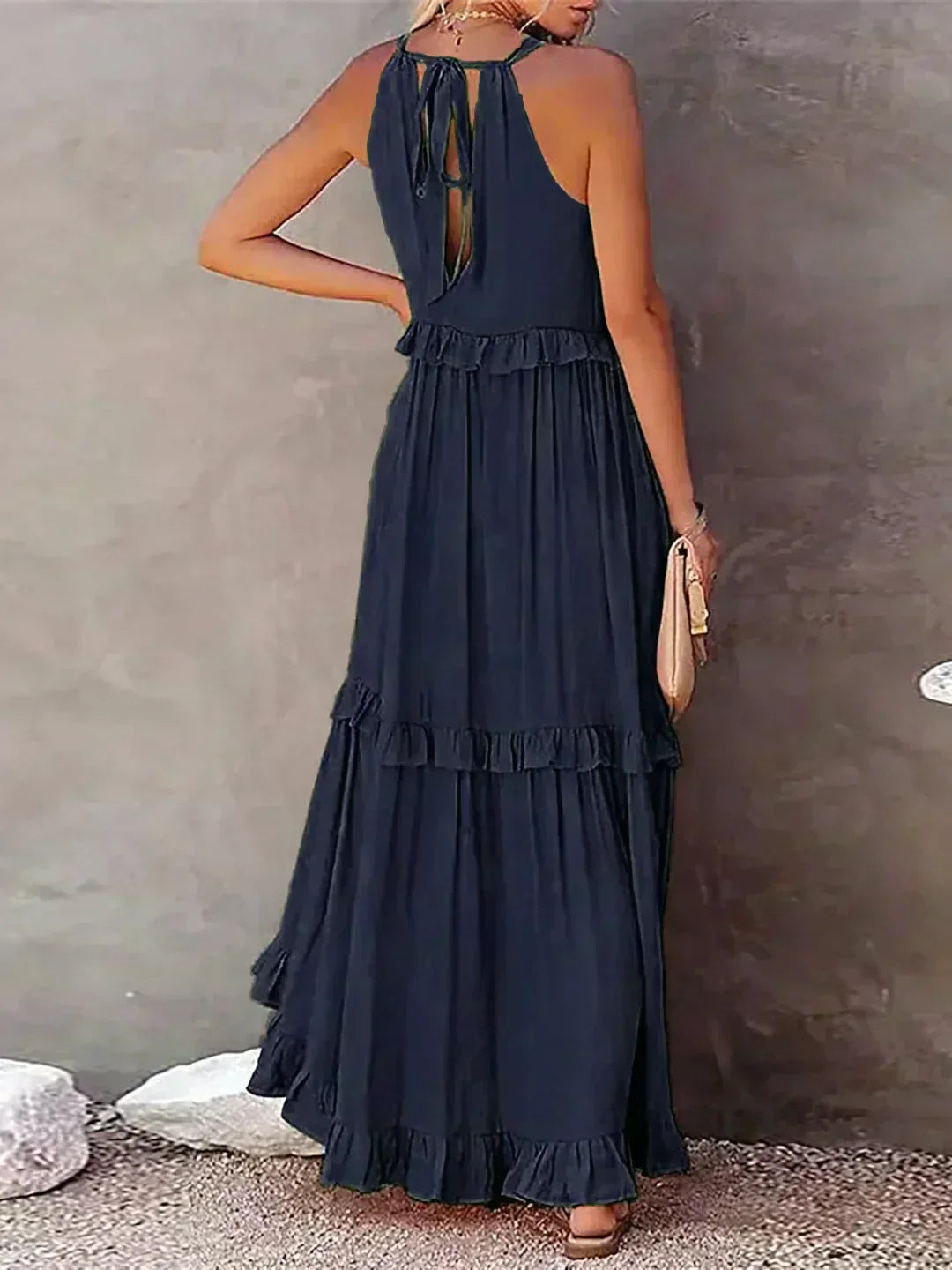 Soft Ruffle Casual Dress – Lightweight, Flowy Summer Style Perfect for Travel & Everyday Elegance