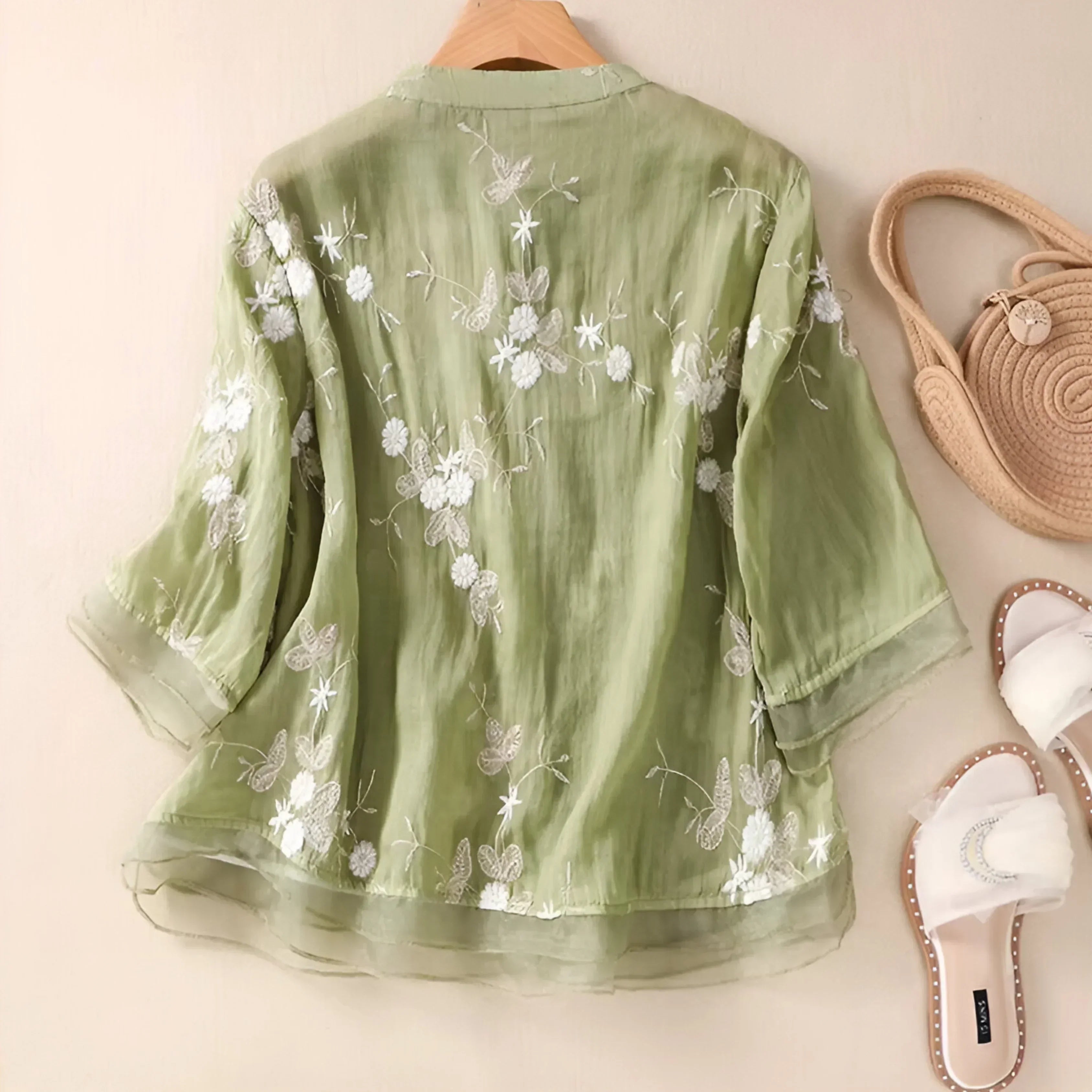 Classic Cotton Top with Intricate Embroidery