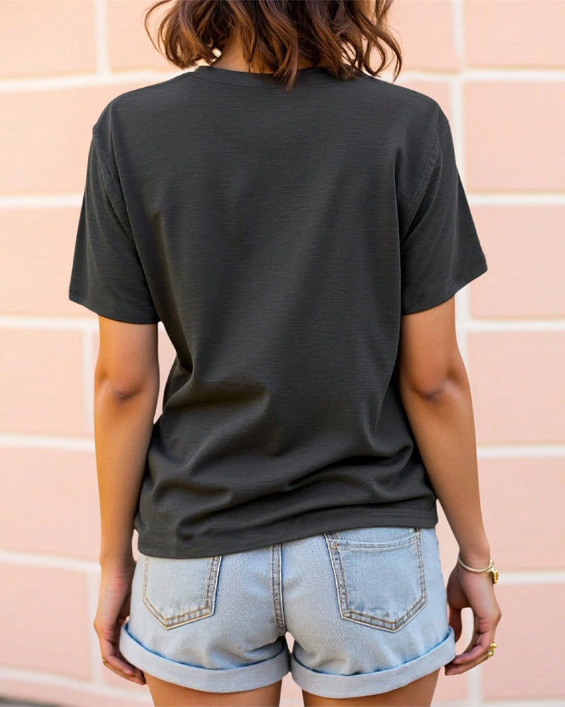 Short Sleeves Casual Printed T-Shirt