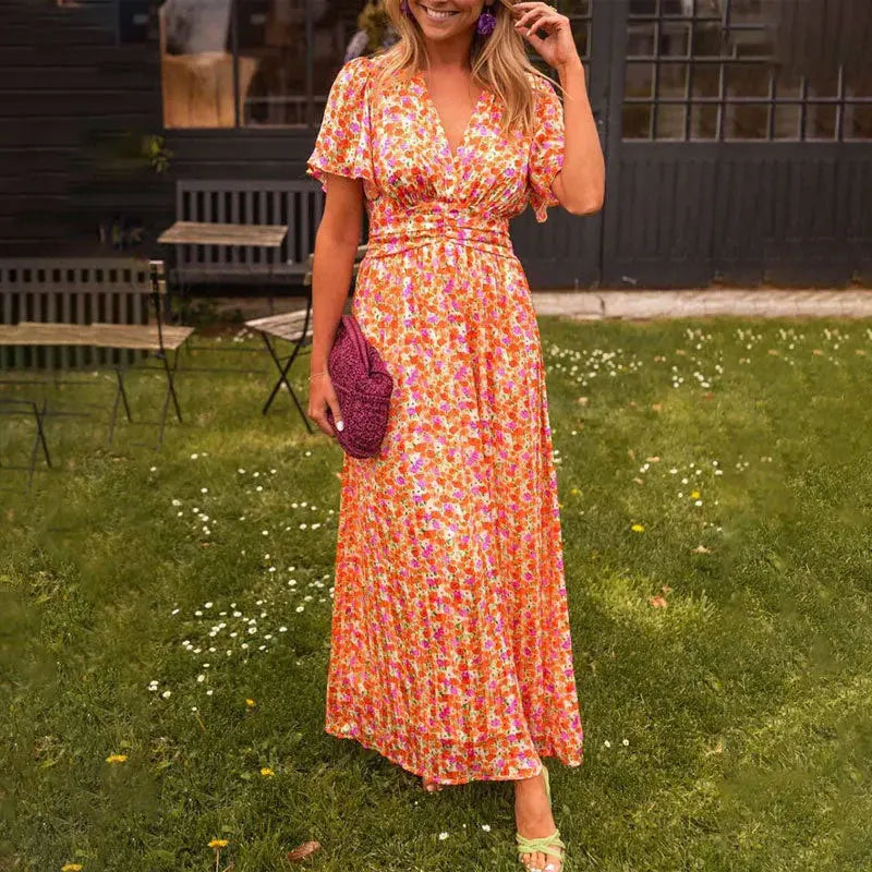 Petal Tone Flowy Midi Dress