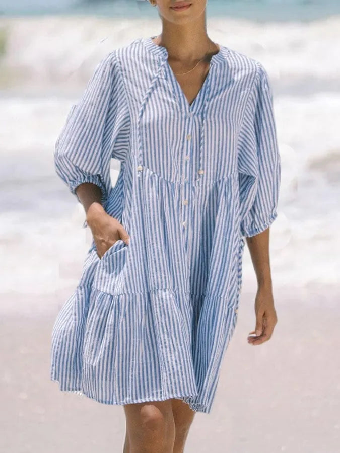 Elegant Wanderlight Dress – Flowing Silhouette for Sunset Dinners and Coastal Getaway Styling