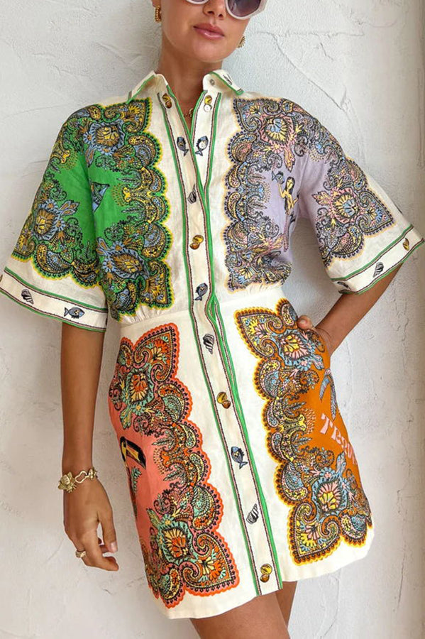 Coastal Mermaid Shirt Dress