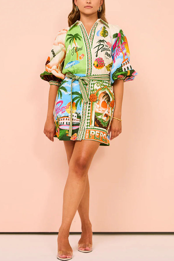 Relaxed Fit Mini Shirt Dress