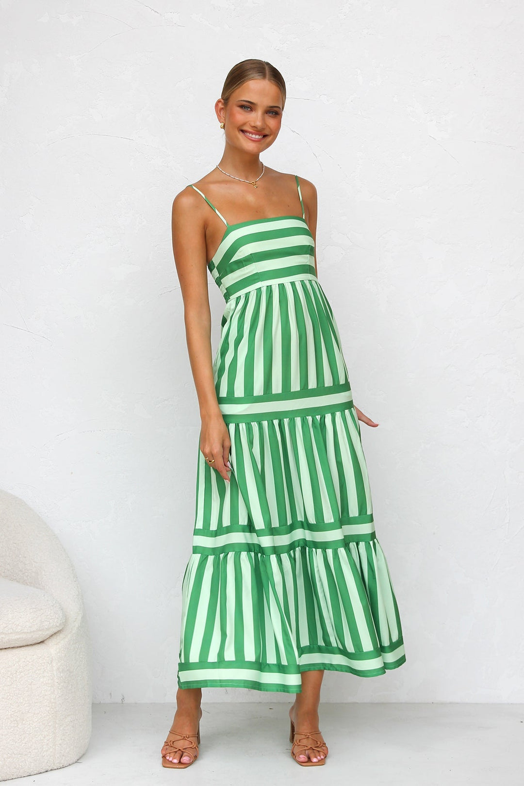 Flowy Full-Length Evening Dress