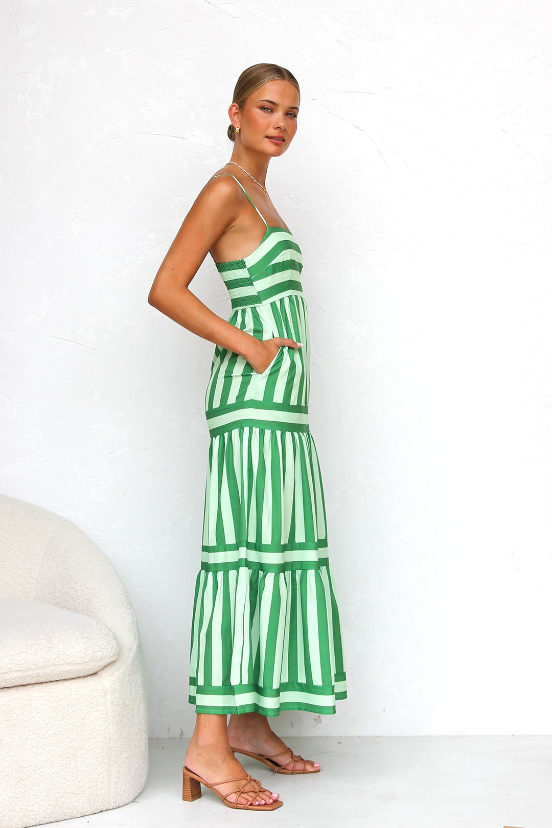 Flowy Full-Length Evening Dress