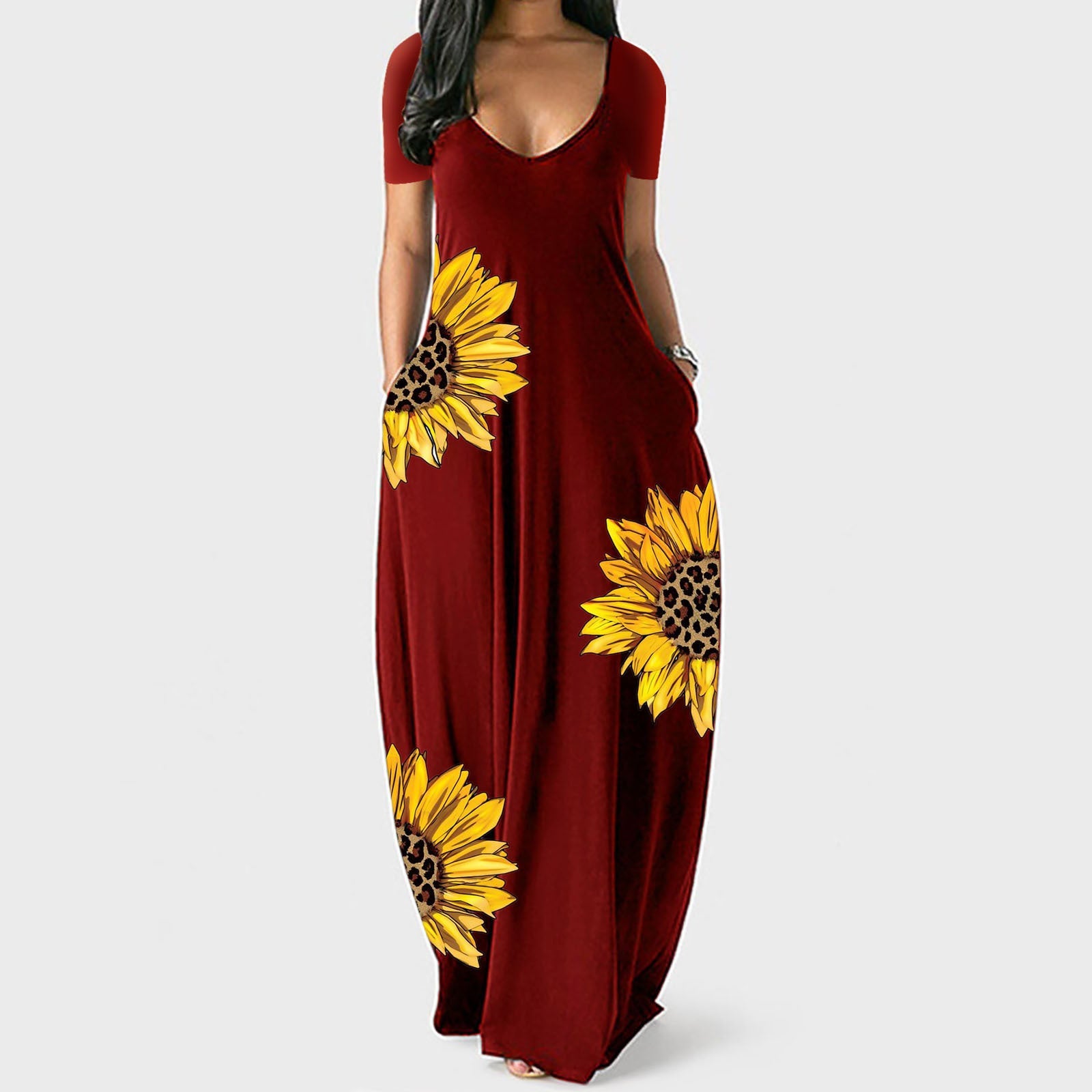 Easy Fit Petal Pattern Dress