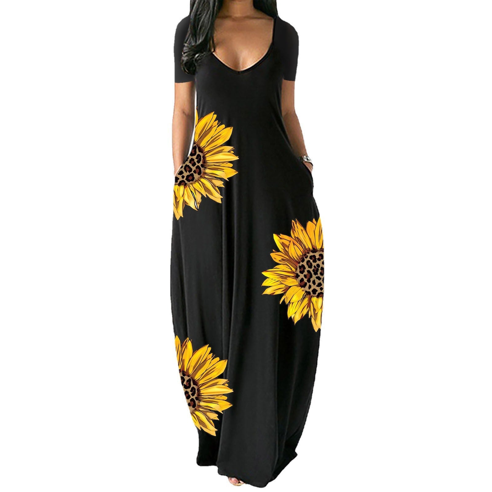 Easy Fit Petal Pattern Dress