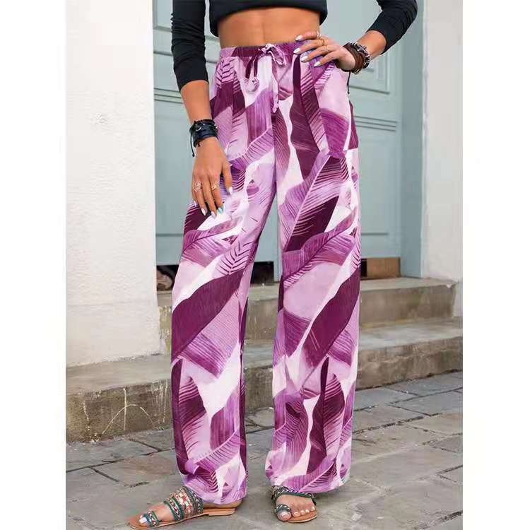 Printed Wide Leg Yoga Pants