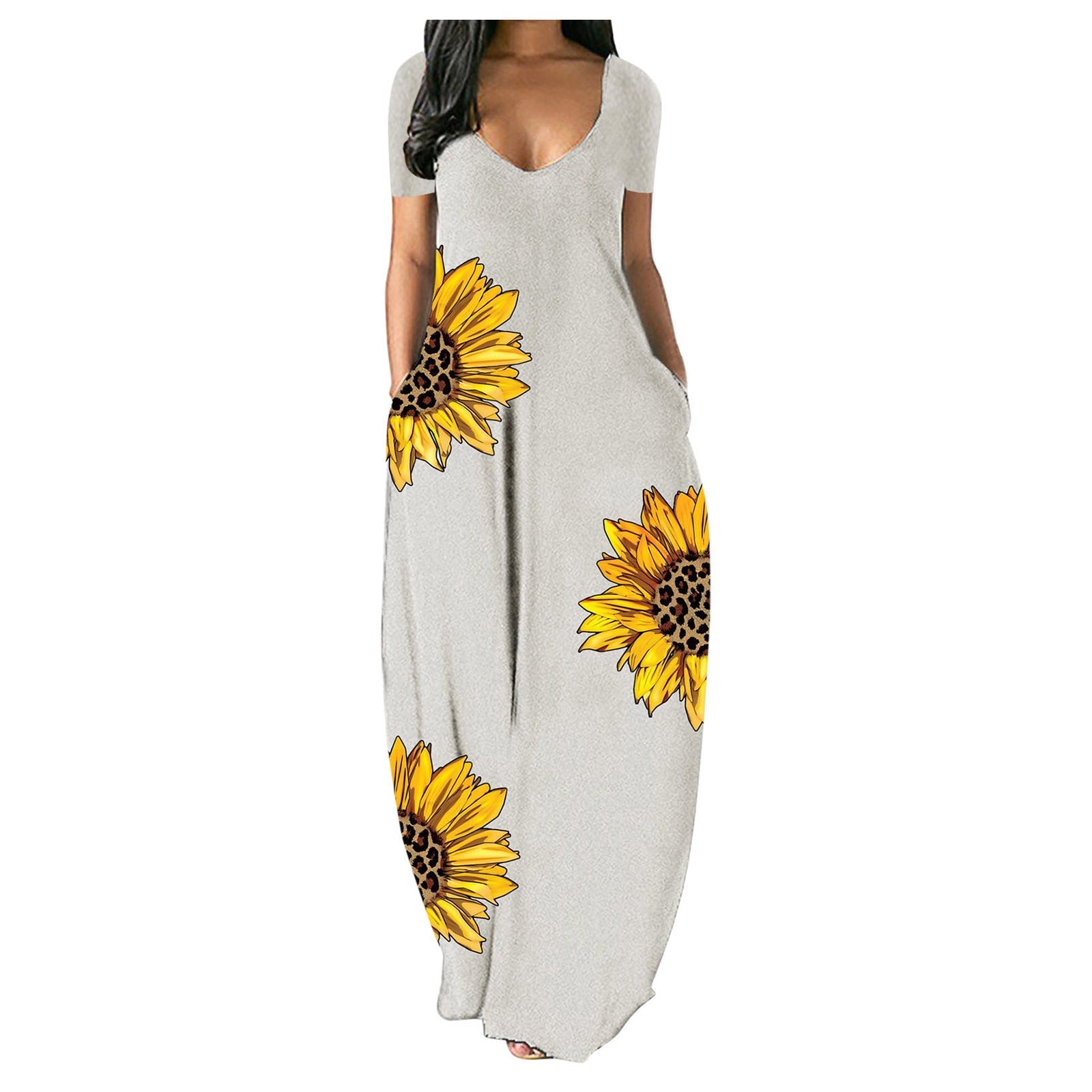 Easy Fit Petal Pattern Dress