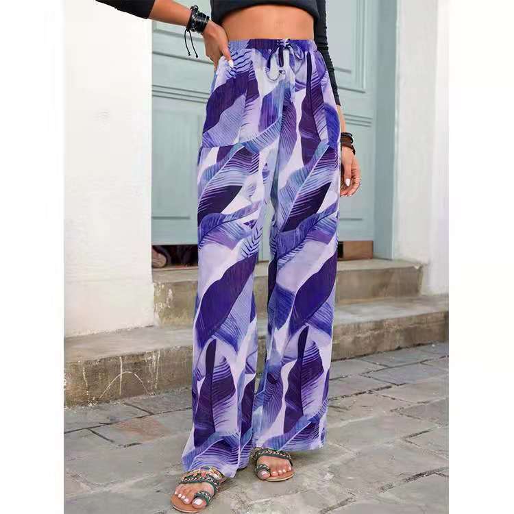 Printed Wide Leg Yoga Pants