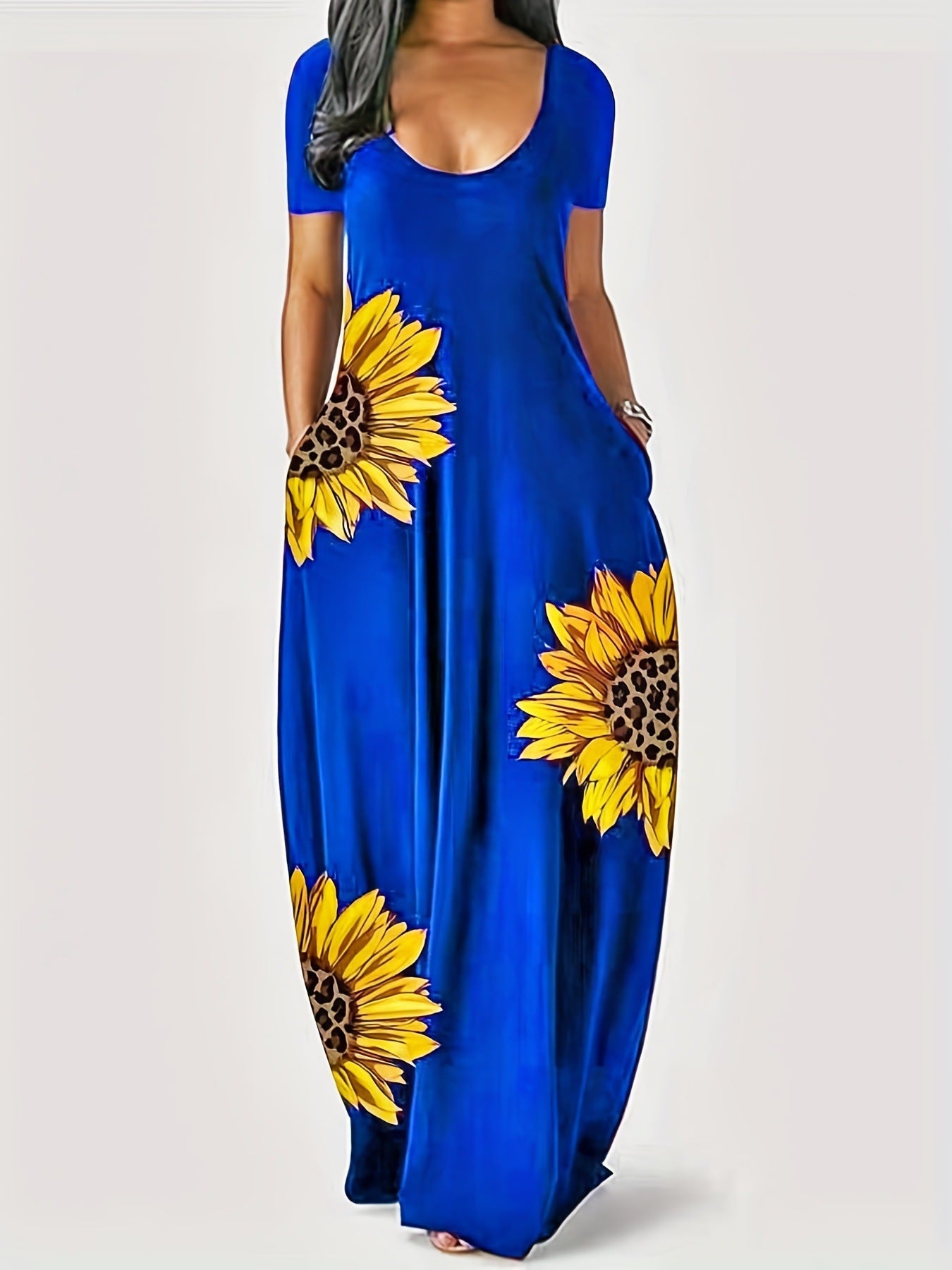 Easy Fit Petal Pattern Dress