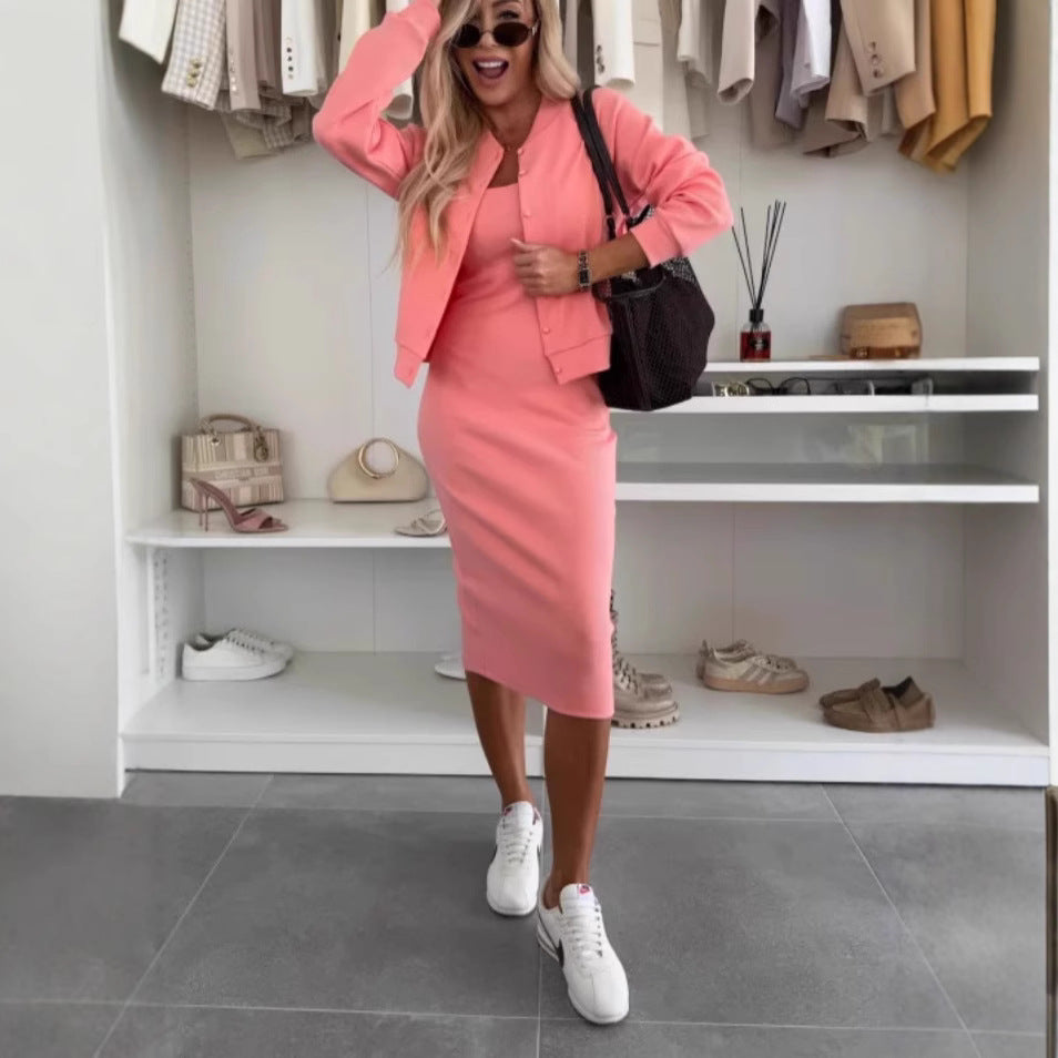 Two Piece Spaghetti Strap Dress Set