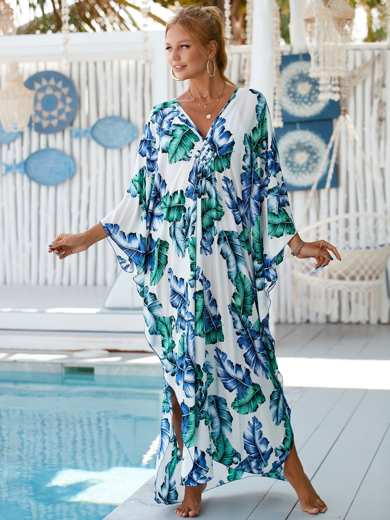 Wildflower Print Wrap Dress with Flowing Fit