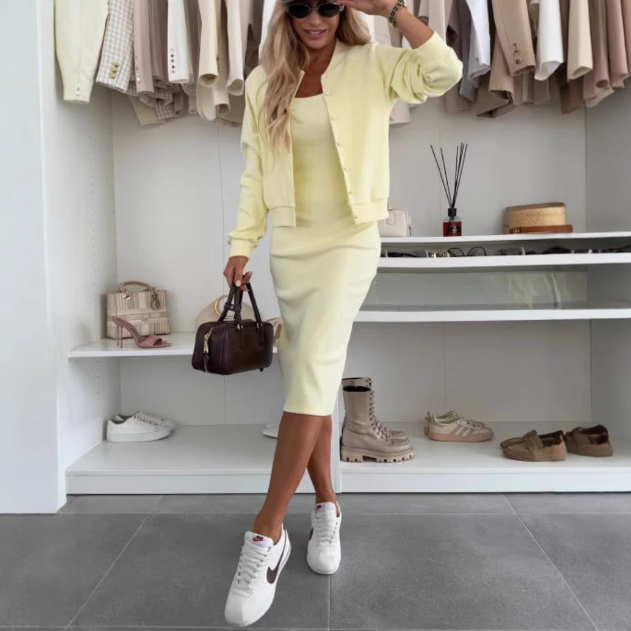 Two Piece Spaghetti Strap Dress Set