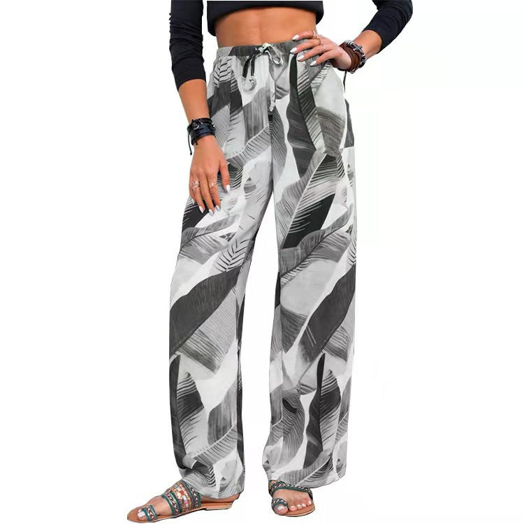 Printed Wide Leg Yoga Pants