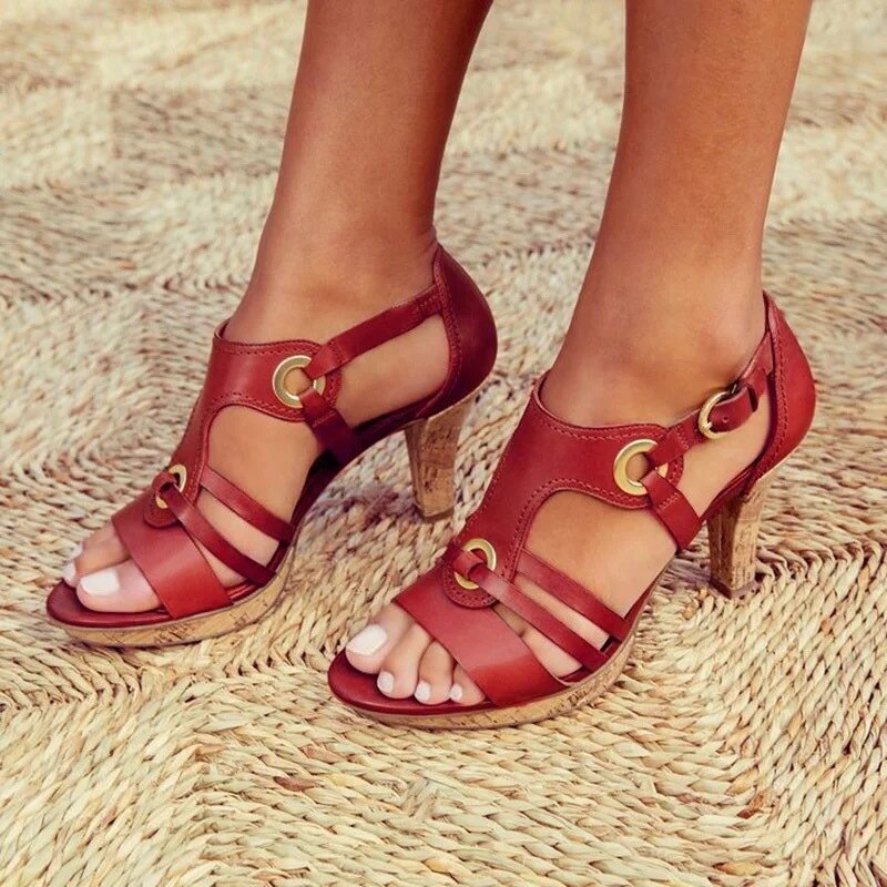 Elegant Heel Sandals with Soft Comfortable Fit
