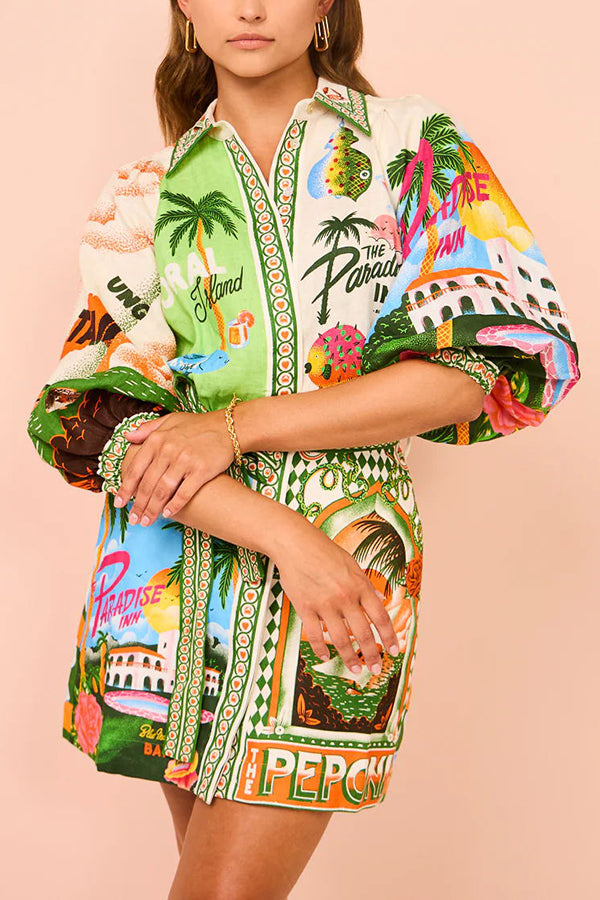 Relaxed Fit Mini Shirt Dress