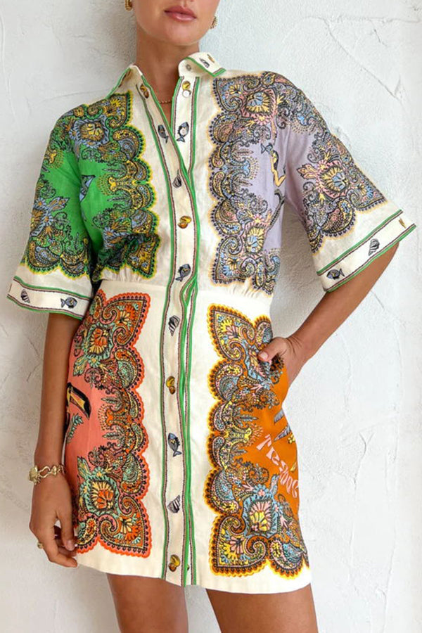 Coastal Mermaid Shirt Dress