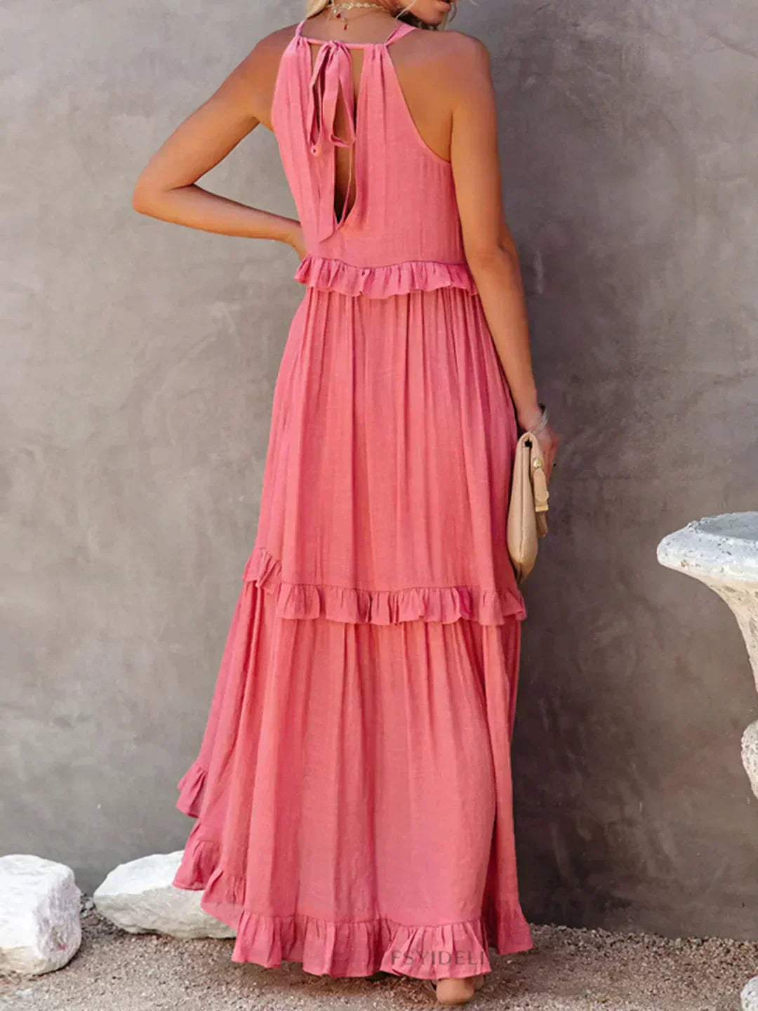 Soft Ruffle Casual Dress – Lightweight, Flowy Summer Style Perfect for Travel & Everyday Elegance