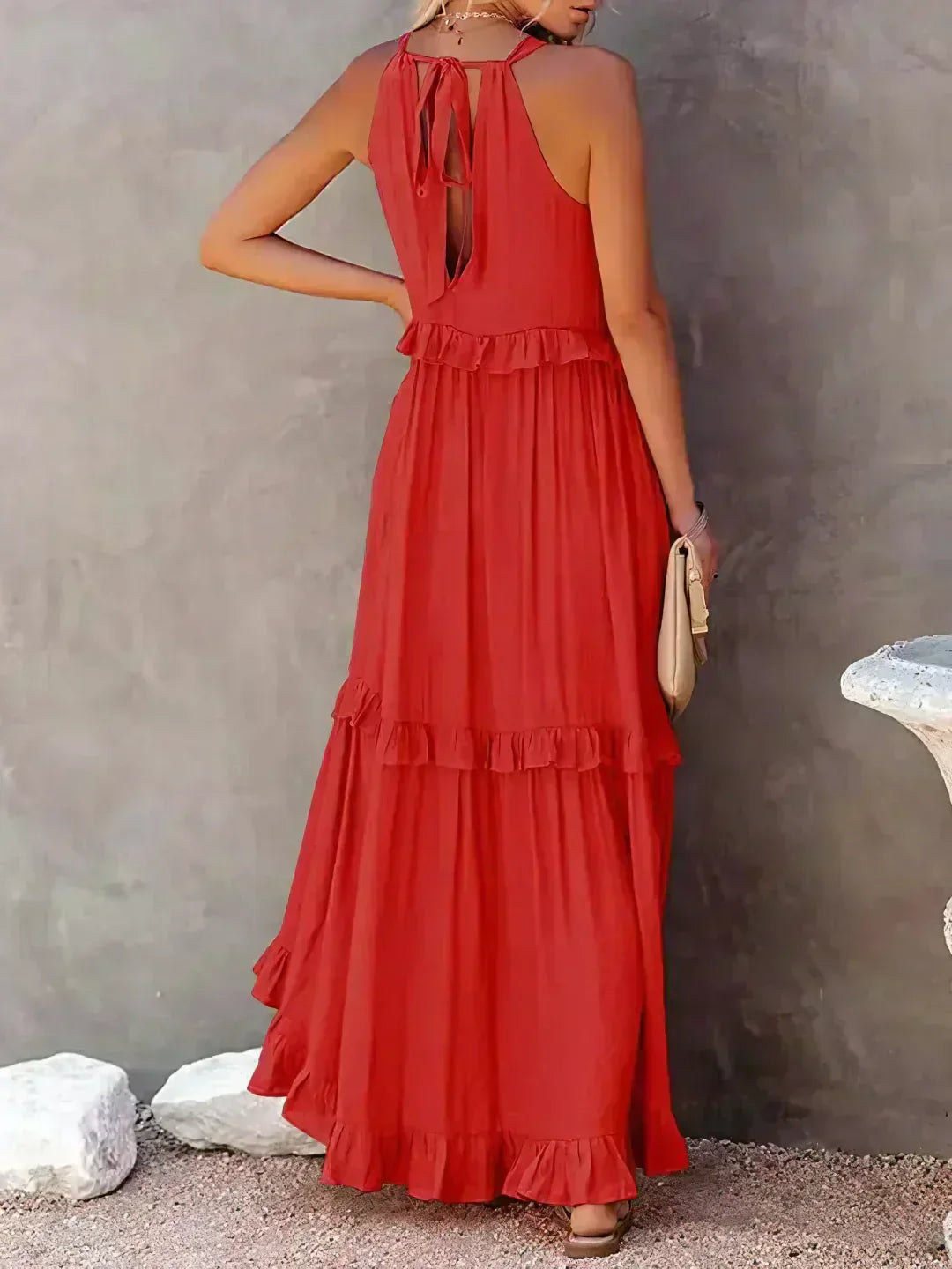 Soft Ruffle Casual Dress – Lightweight, Flowy Summer Style Perfect for Travel & Everyday Elegance