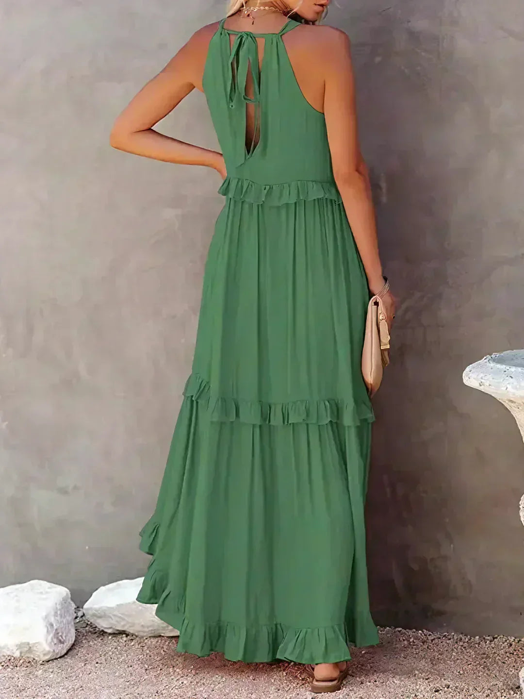 Soft Ruffle Casual Dress – Lightweight, Flowy Summer Style Perfect for Travel & Everyday Elegance