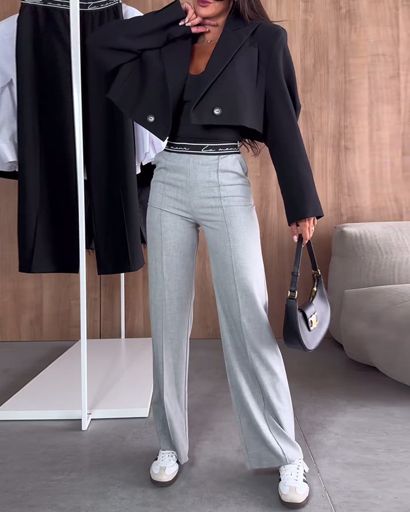 Straight-Leg Casual Pants