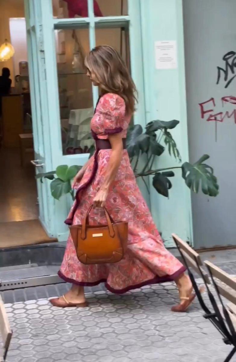 Pink Short Sleeve Maxi Dress