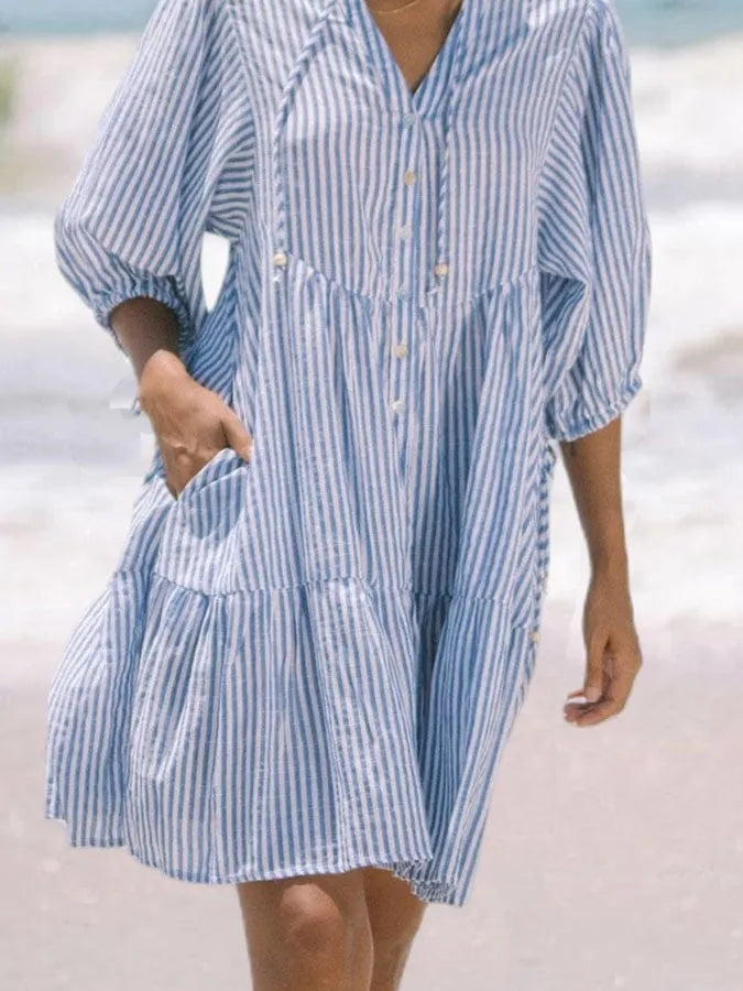 Elegant Wanderlight Dress – Flowing Silhouette for Sunset Dinners and Coastal Getaway Styling