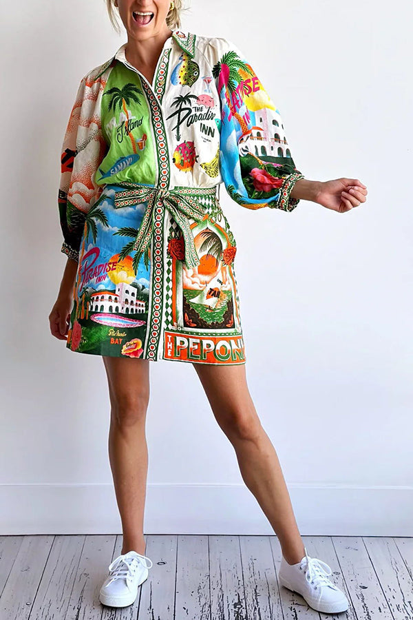 Relaxed Fit Mini Shirt Dress