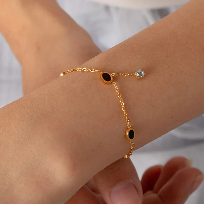 Luxury Zircon Bracelet with Polished Shine