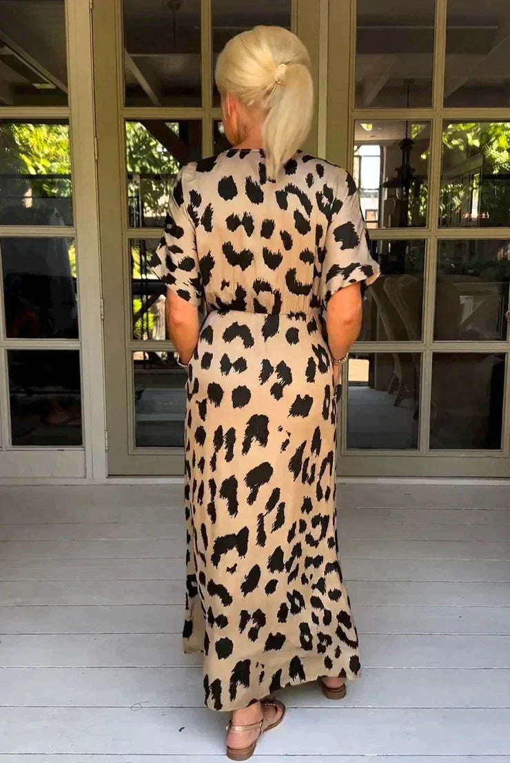 Leopard Print Stylish Maxi Dress