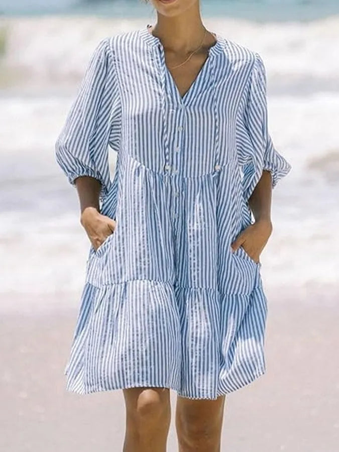 Elegant Wanderlight Dress – Flowing Silhouette for Sunset Dinners and Coastal Getaway Styling