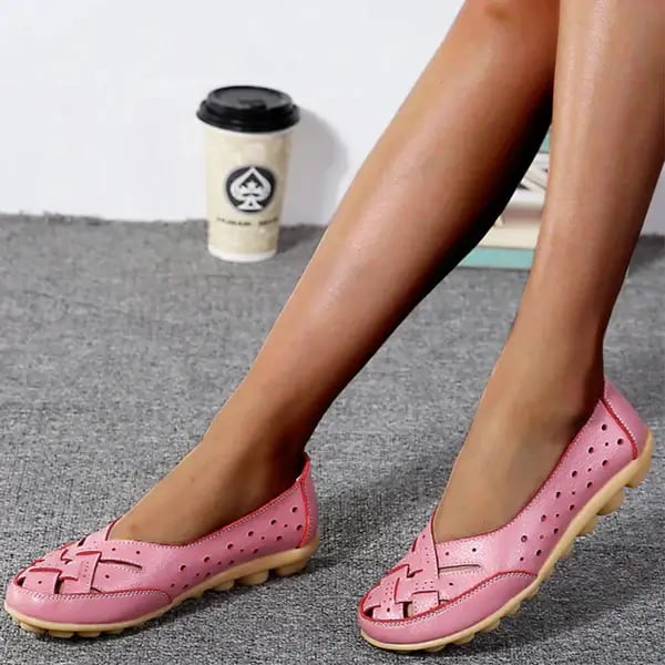 Soft Leather Moccasins with Airy Design