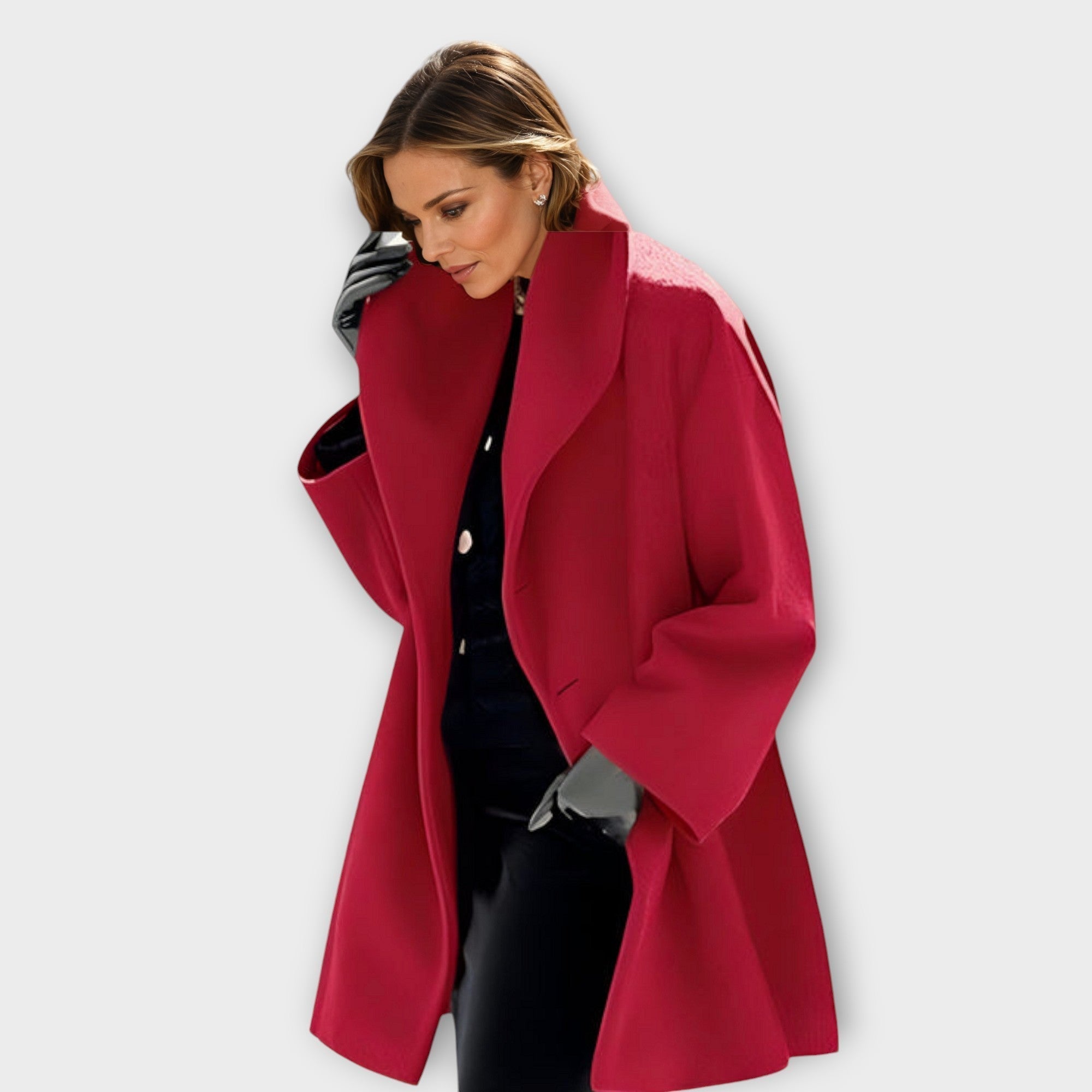 Elegant Windproof Wool Overcoat